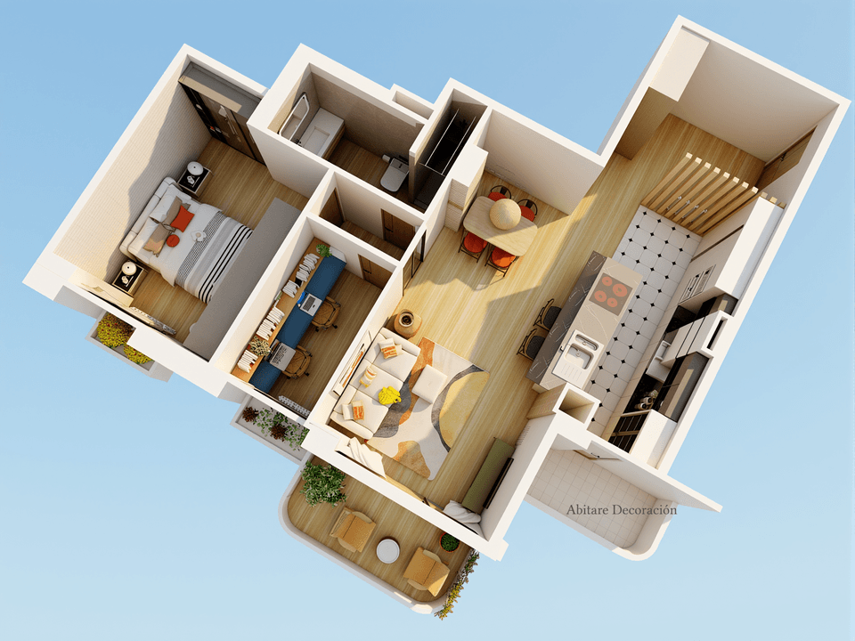 Planos de casa de 70 metros cuadrados