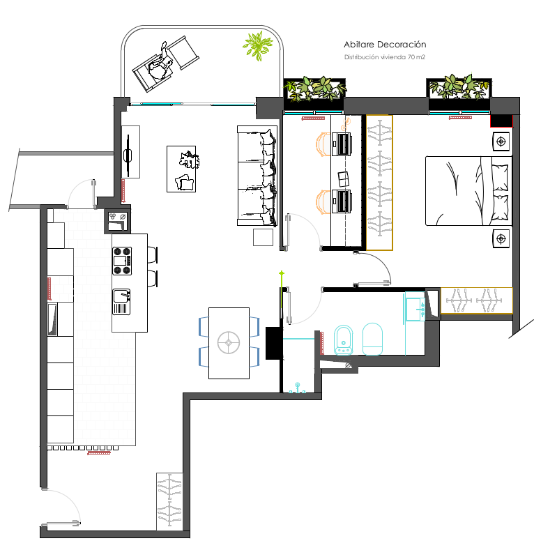 Planos de casa de 70 metros cuadrados