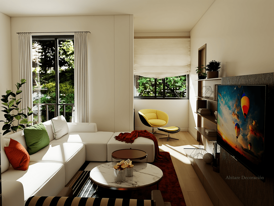 Distribucion piso de 90 m2