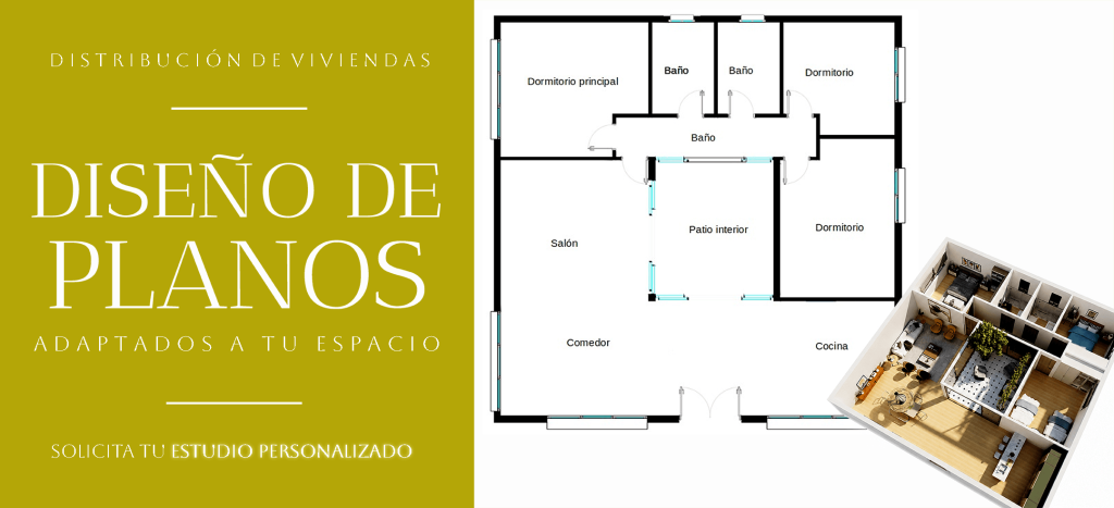 Planos de diseño y distribuciones de casas