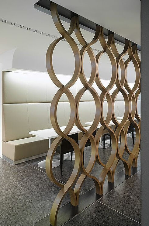 Separador de ambientes de madera, decoración de láminas de hierro,  pantallas de privacidad plegables rústicas, separadores de pared para  habitaciones