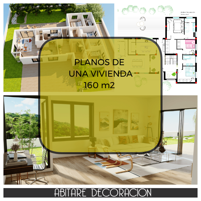 planos de una vivienda de 160 m2 y reforma integral