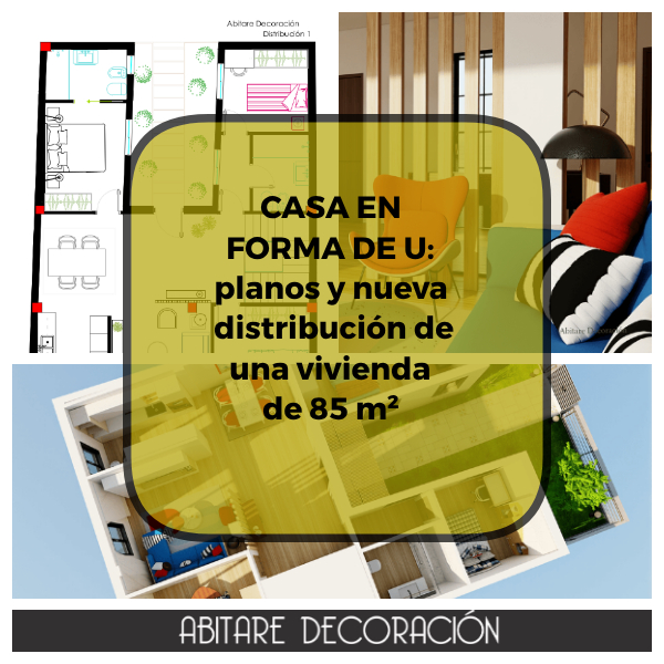 plano de casa en forma de U