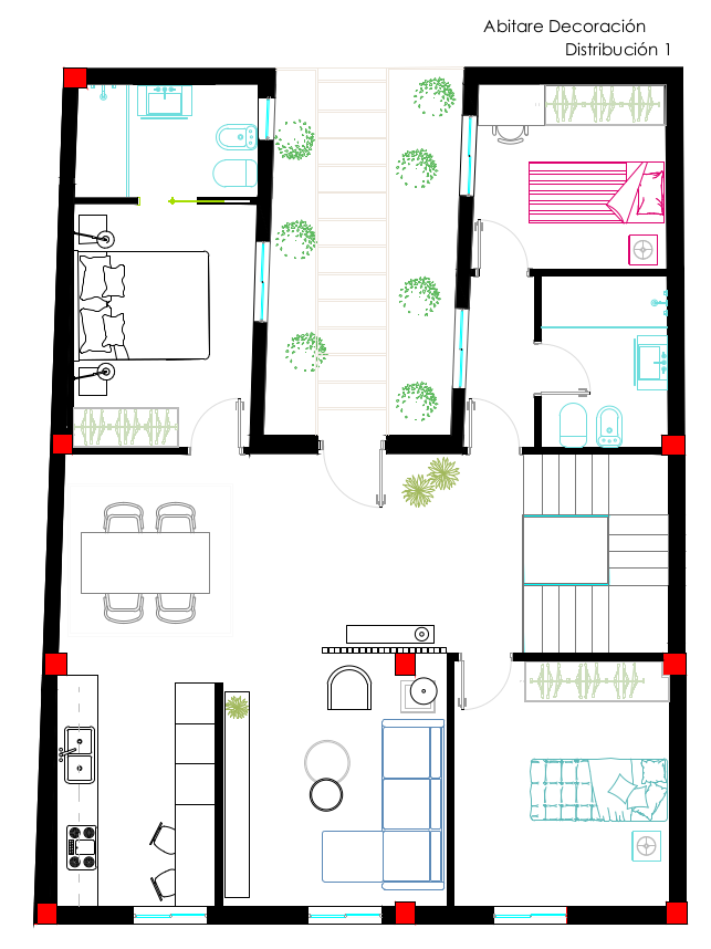 Casa en forma de U