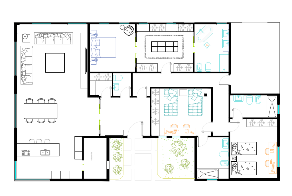 planos de una casa en planta baja