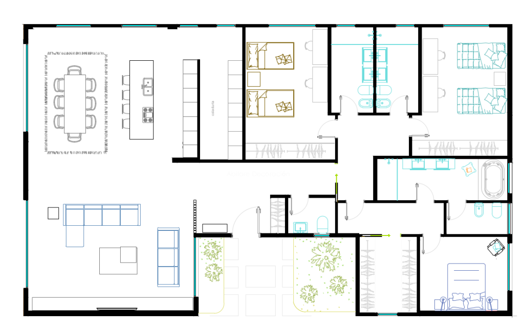 planos de una casa en planta baja