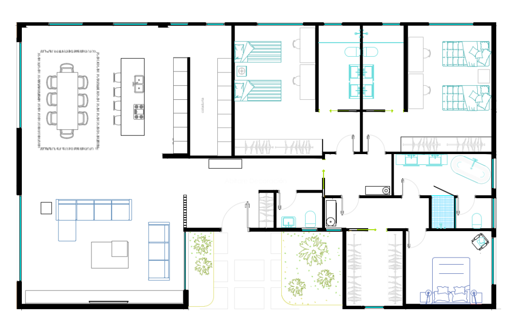 planos de una casa en planta baja