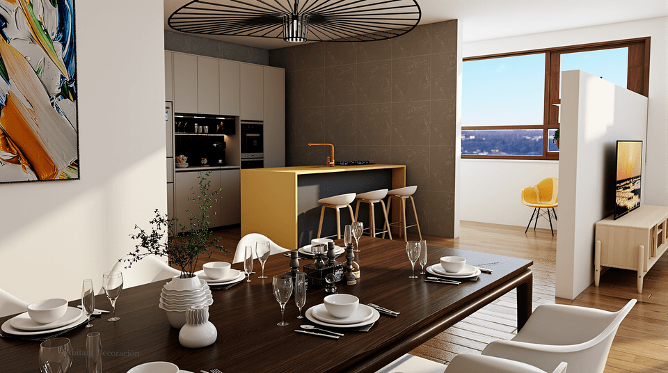 salón cocina comedor