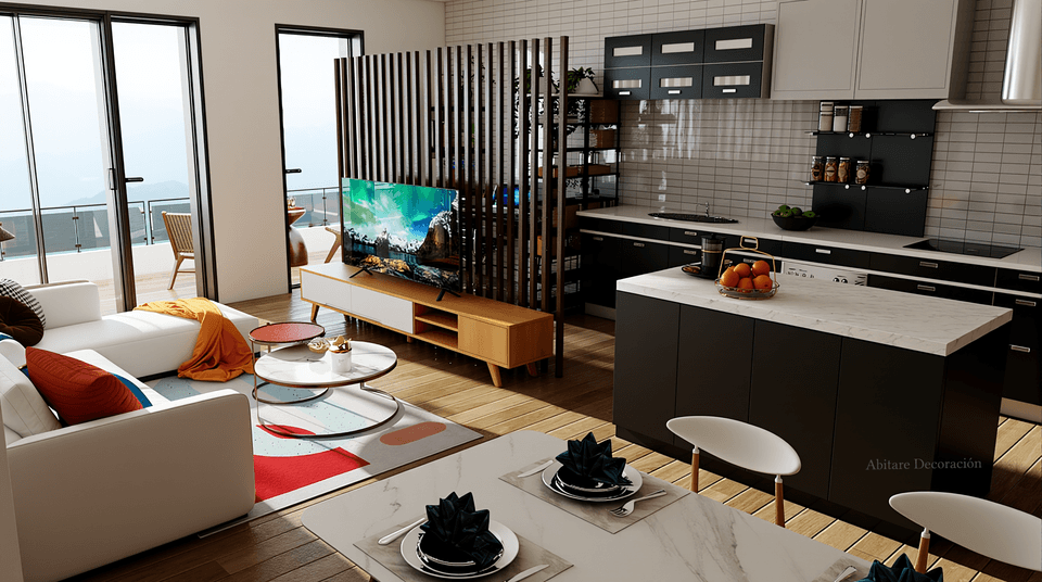 sal&oacute;n cocina comedor