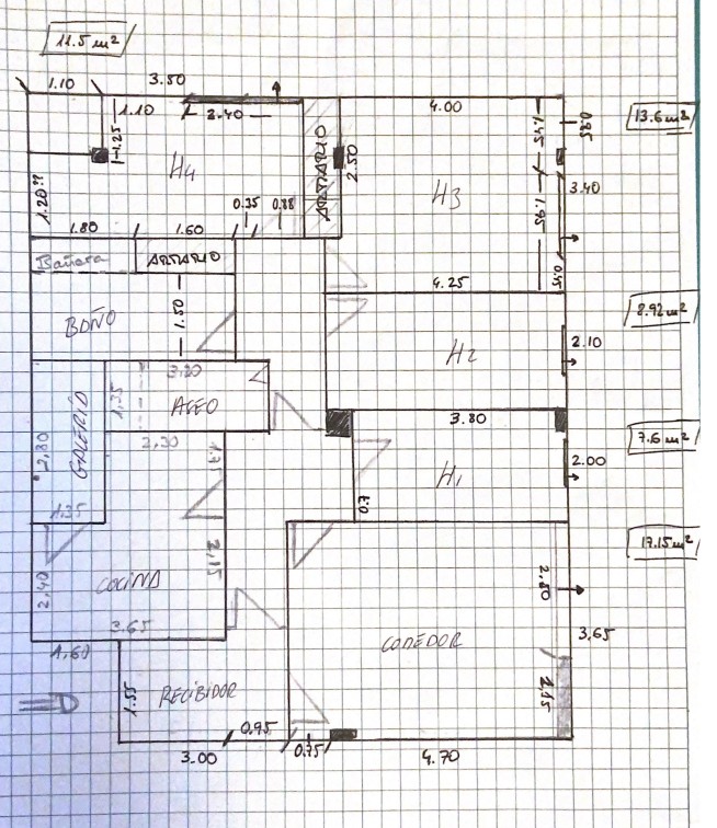 PLANOS DE CASAS DE 4 DORMITORIOS EN UNA PLANTA
