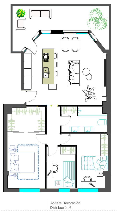 PLANOS DE CASA DE TRES DORMITORIOS