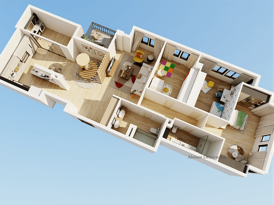 PLANOS DE CASA DE TRES DORMITORIOS