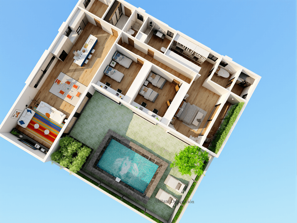 casas en forma de L