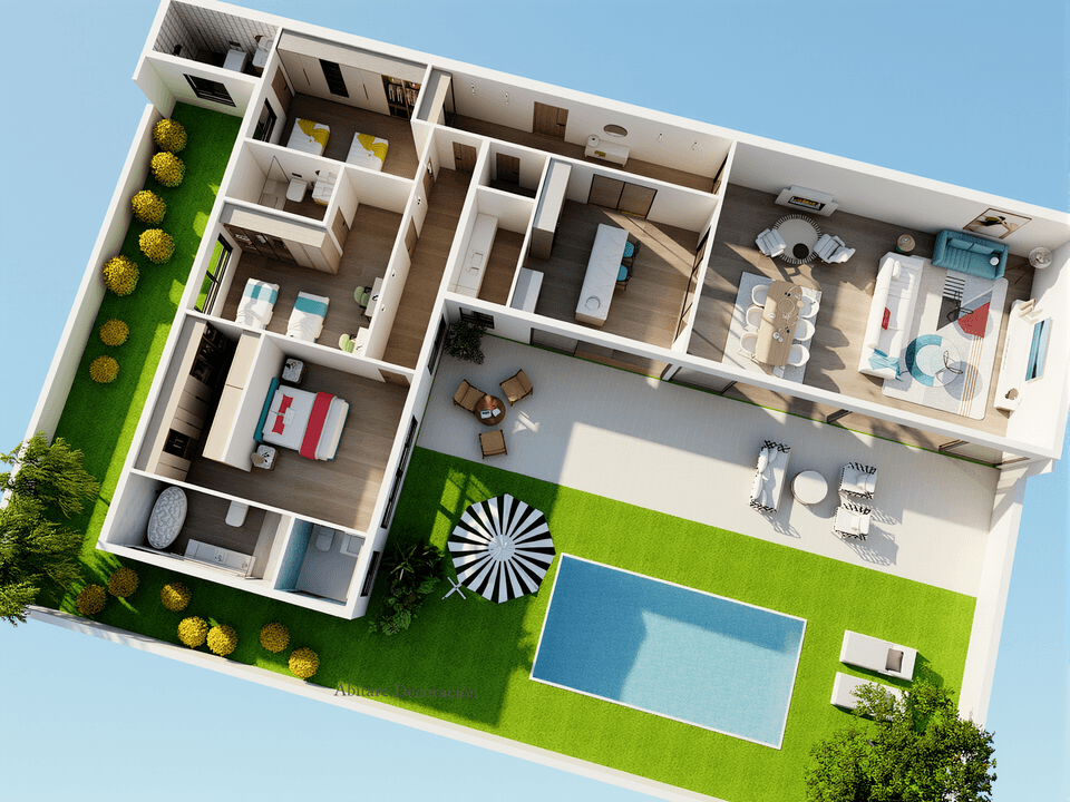 casas en forma de L
