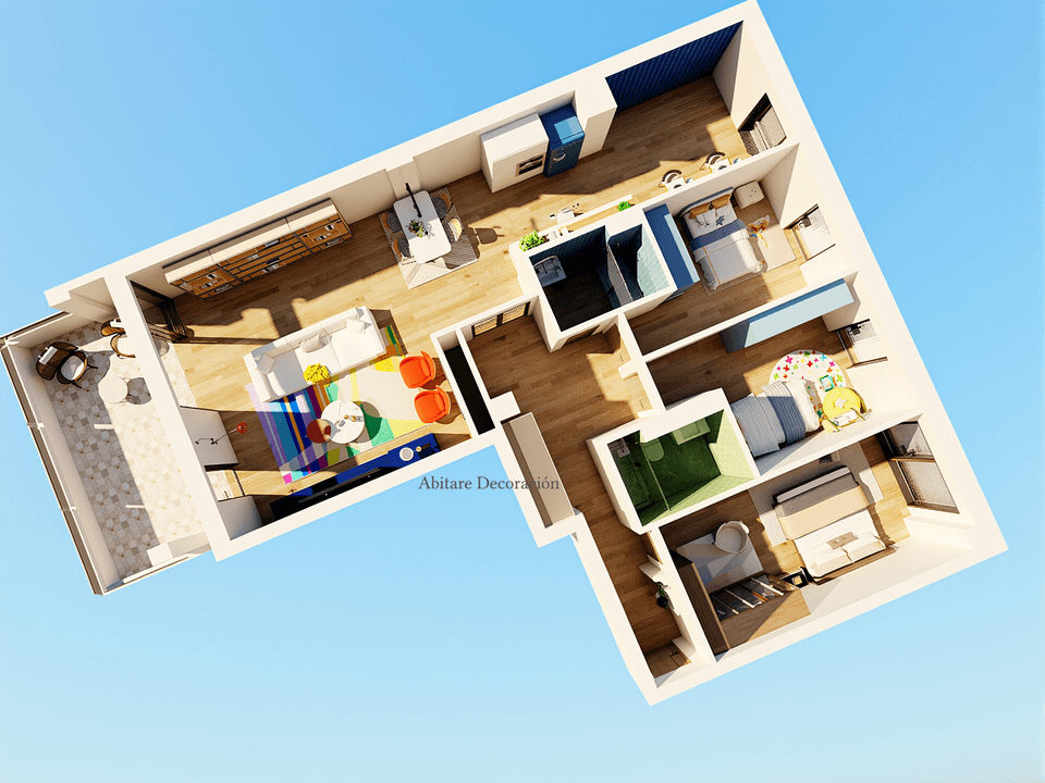 casas en forma de L
