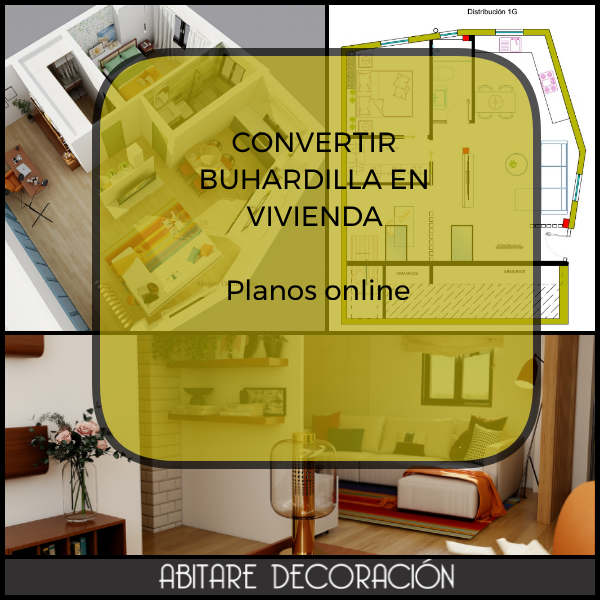 planos de distribuci&oacute;n de buhardilla peque&ntilde;a en una vivienda